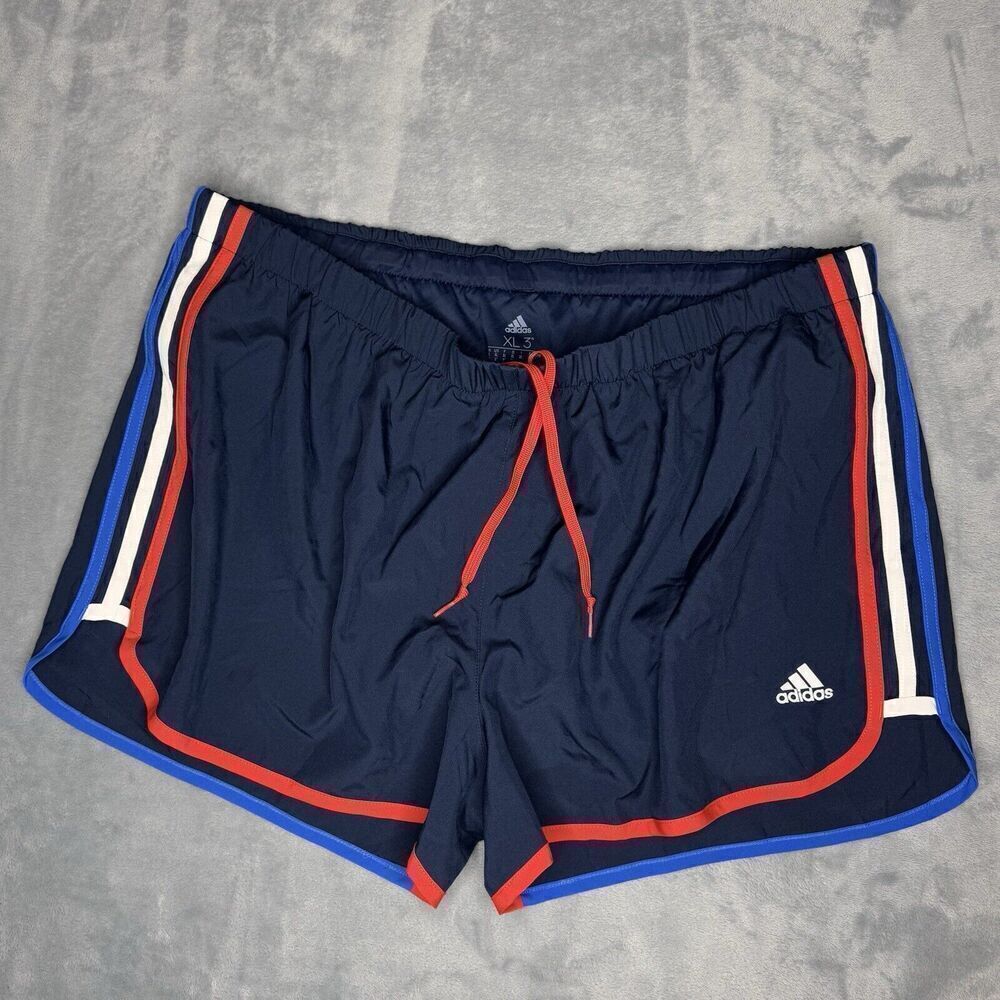 RARE Adidas Sz XL Marathon 20 Nation Running Shorts Red White Blue Aero Ready - Picture 5 of 16